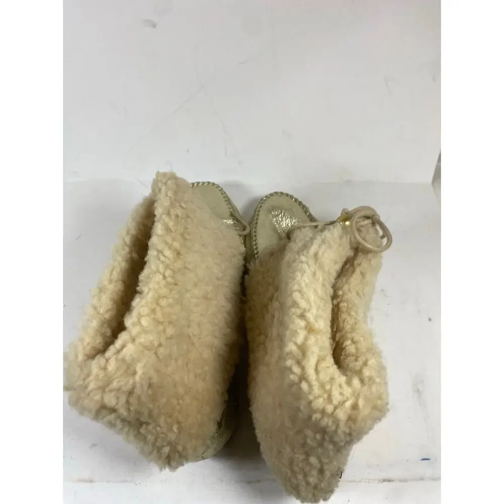 Coach Gold Metallic Fur Boots 9W - Picture 8 of 9